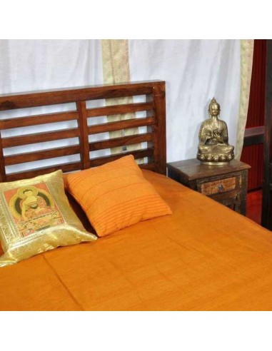 Polyester single bedspread - Apricot