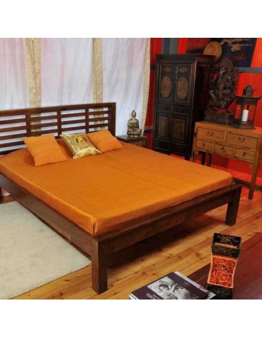 Polyester single bedspread - Apricot