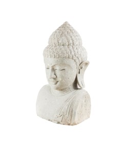 Buddha head stone statue
