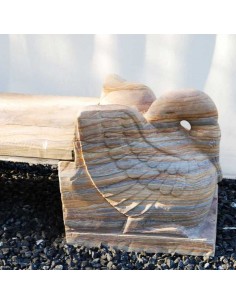 Banc en pierre de sable Cygne 2