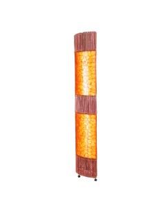 Lampe orange mit Schilf 2
