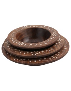 Bol en bois fleuri "Delhi"... 2
