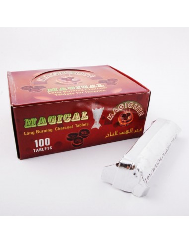 Charcoal long rugged tablets for incense