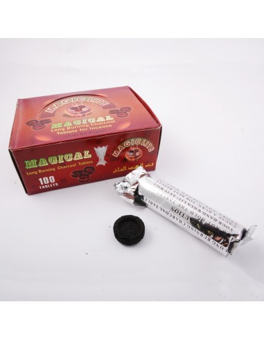 Charcoal long rugged tablets for incense