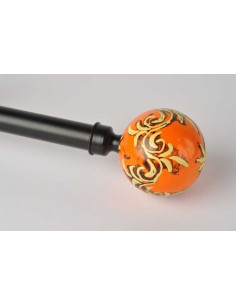 Gardinenstange mit bemaltem...