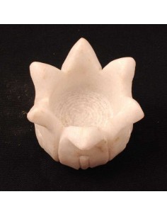 Bougeoire lotus en marbre -...