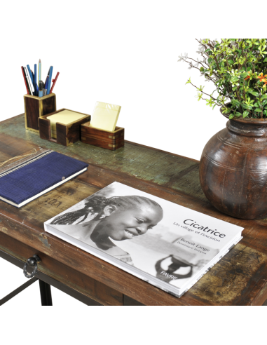 Bureau en bois recyclé "Valikam"