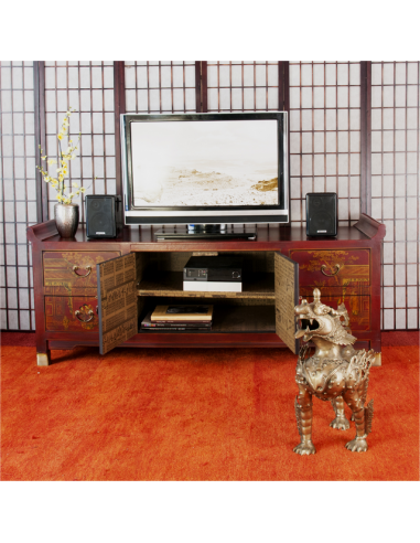 Meuble TV en cuir "Xian"