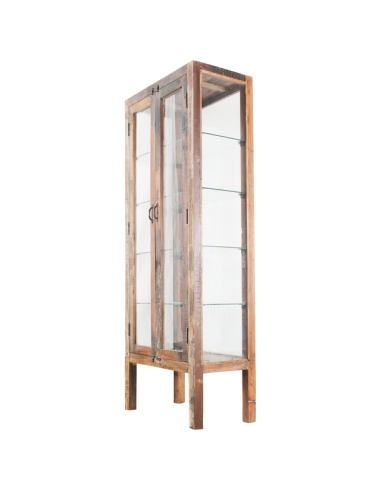 Vitrine "Sachin" aus recyceltem Holz