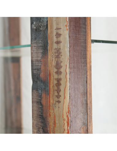 Vitrine "Sachin" aus recyceltem Holz