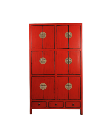 Grande armoire chinoise "Cong" - Rouge
