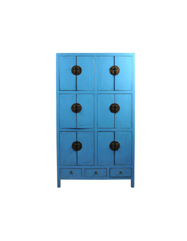 Grande armoire chinoise "Cong" - Bleu