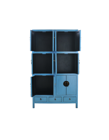 Grande armoire chinoise "Cong" - Bleu