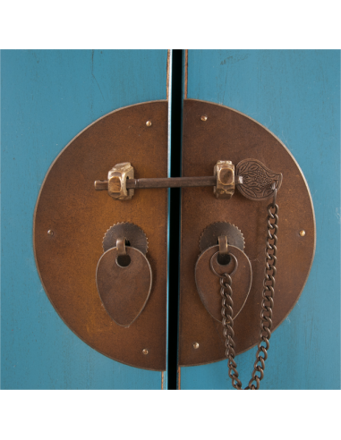 Grande armoire chinoise "Cong" - Bleu